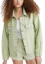 Shop (Women) Levi's Casual Solid Button-Up Collar Green Jacket A1743-0025