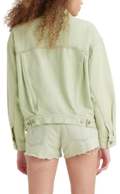 (Women) Levi's Casual Solid Button-Up Collar Green Jacket A1743-0025 Purchase (Women) Levi's Casual Solid Button-Up Collar Green Jacket A1743-0025