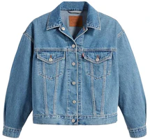 (Women) Levi's Colorblock Button-Up Denim Jacket - Blue A6049-0000 (Women) Levi's Colorblock Button-Up Denim Jacket - Blue A6049-0000