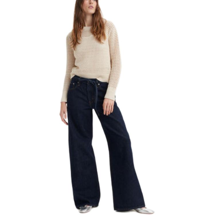 Lookbook (W) Levi''s FW24 Relaxed Fit Solid Tie Jeans - Biru Indigo Tua A8701-0007
