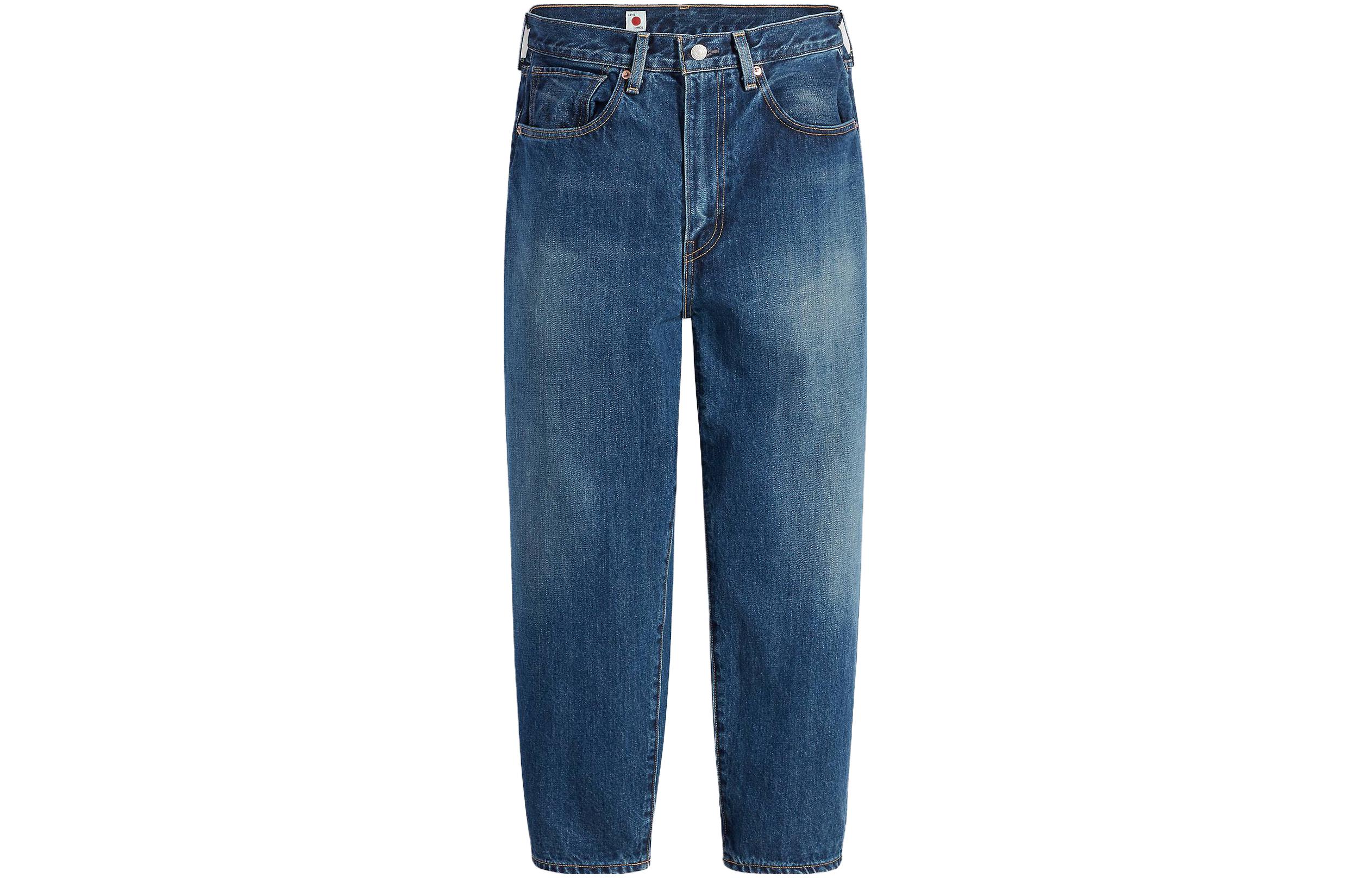 (Women) Levi's High-Waisted Loose Fit Dad Jeans Cropped Blue Denim A5889-0001
