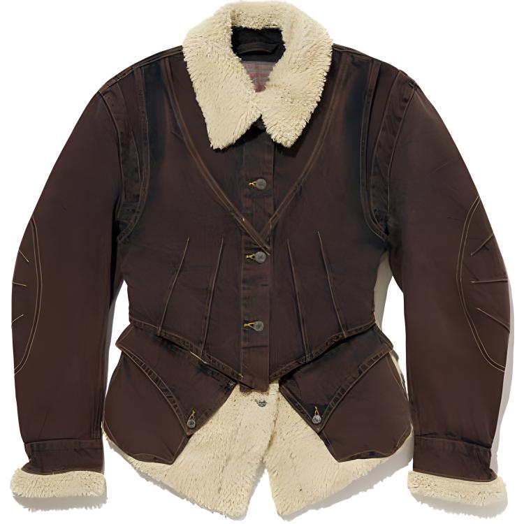 (Women) Levi'S Levi’s x Kiko Kostadinov Brown Asymmetric Button Denim Jacket FW24 000GN0000