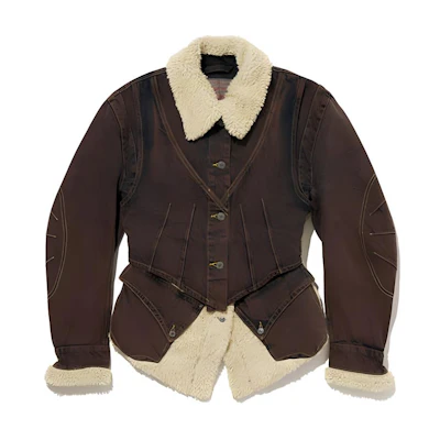 (Women) Levi'S Levi’s Kiko Kostadinov Brown Asymmetric Button Denim Jacket FW24 000GN0000