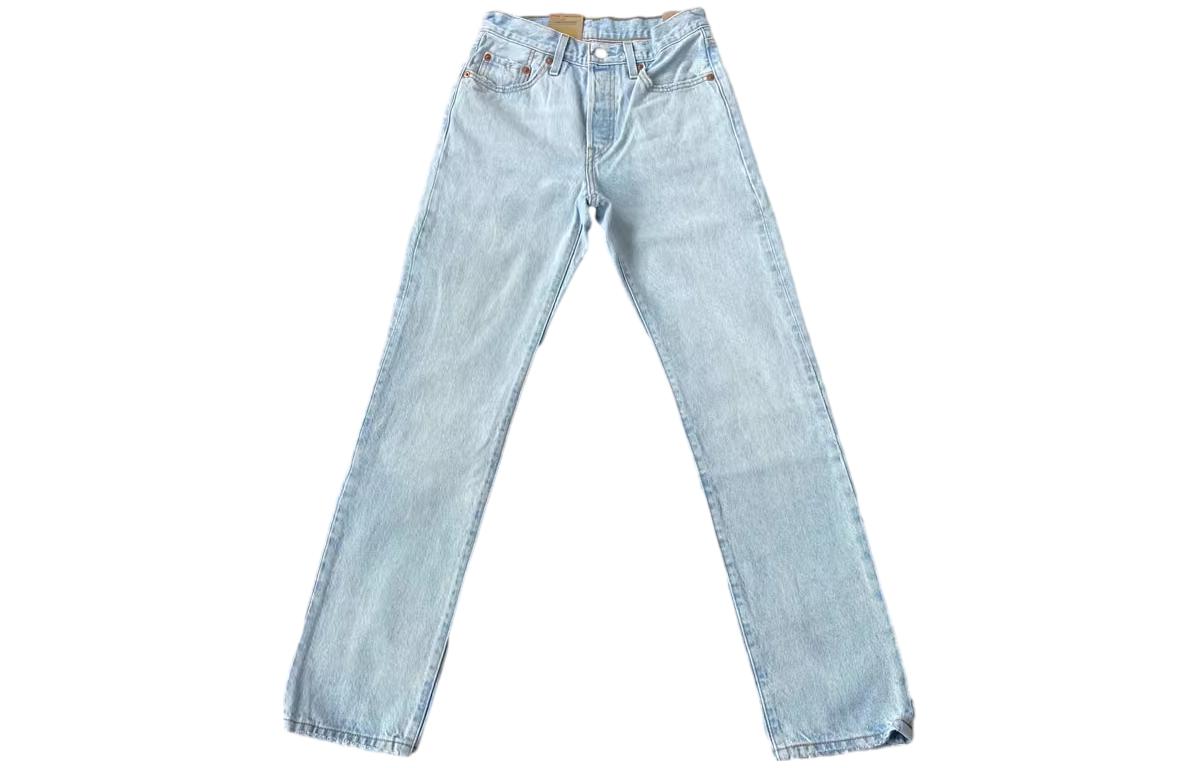 (Women) Levi'S Levis High-Waist Straight-Leg Button Jeans Blue Wash 12501-0396