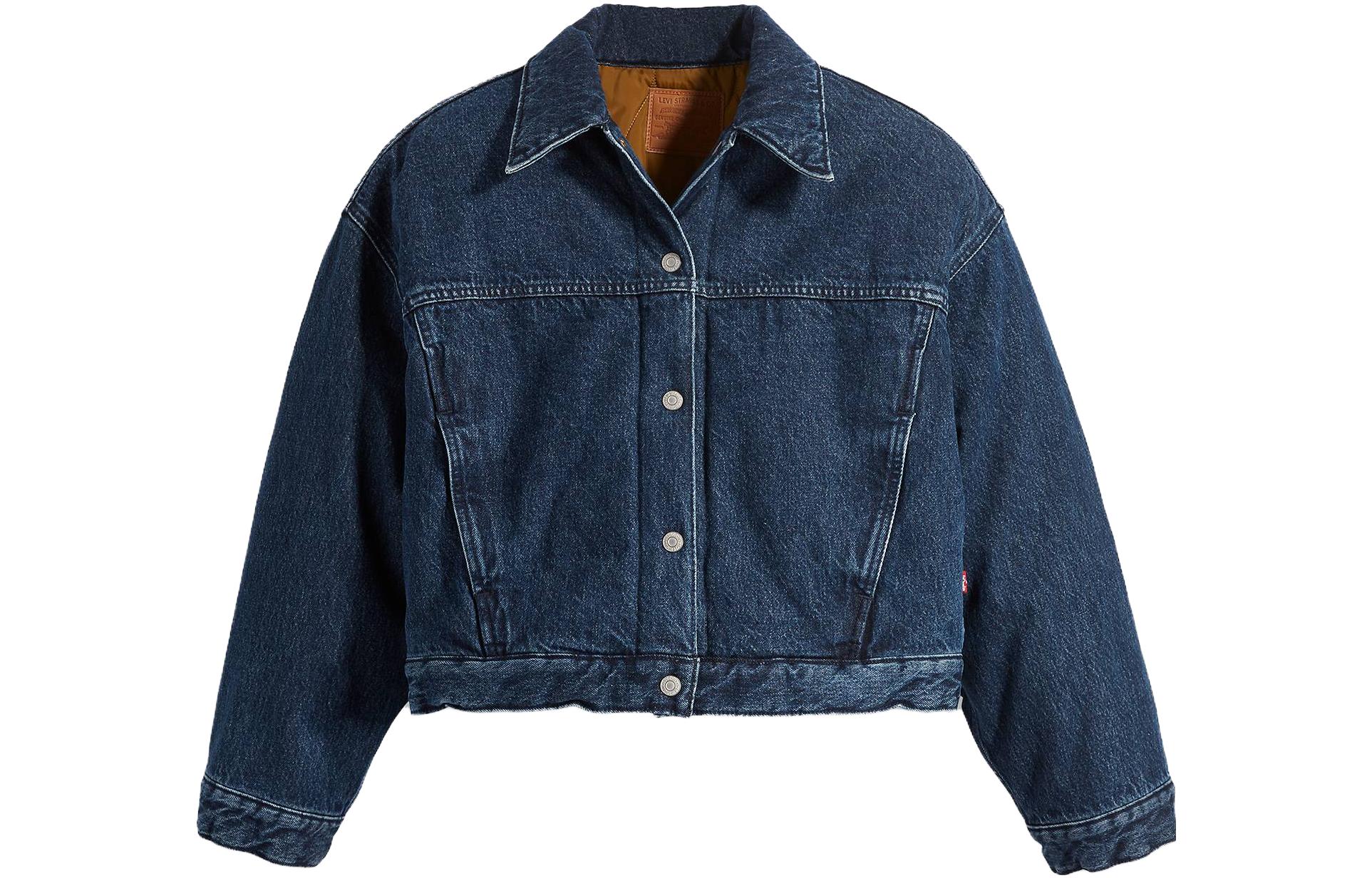 (Women) Levi's Reversible Bubble Trucker Denim Jacket Blue  Long Sleeve A5997-0000