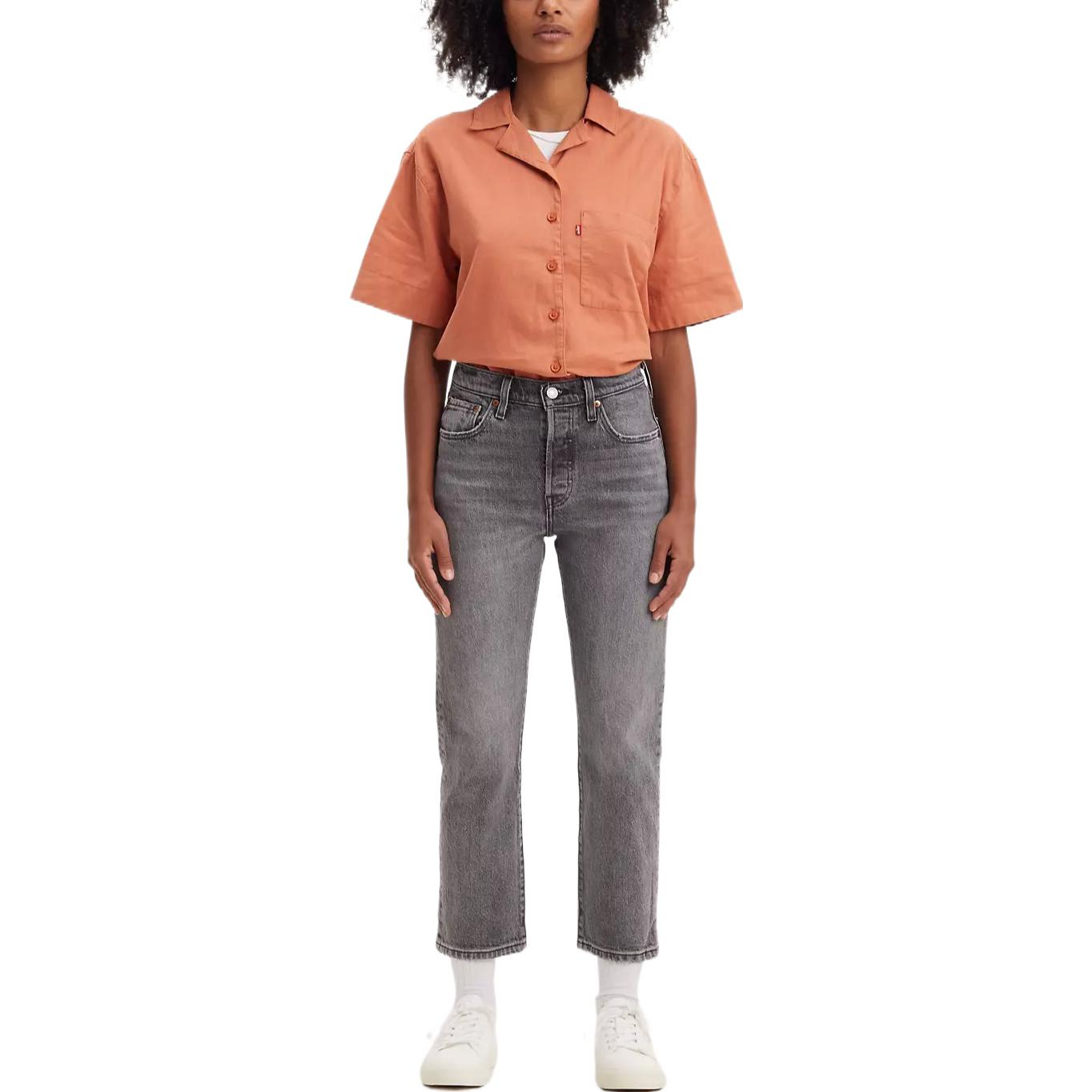 Lookbook (W) Levi''s Celana Jeans Wanita Abu-Abu Kancing Solid Katun 362000235