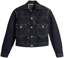 (Women) Levi's Solid Color Single-Breasted Denim Jacket Blue A5884-0000 (Women) Levi's Solid Color Single-Breasted Denim Jacket Blue A5884-0000