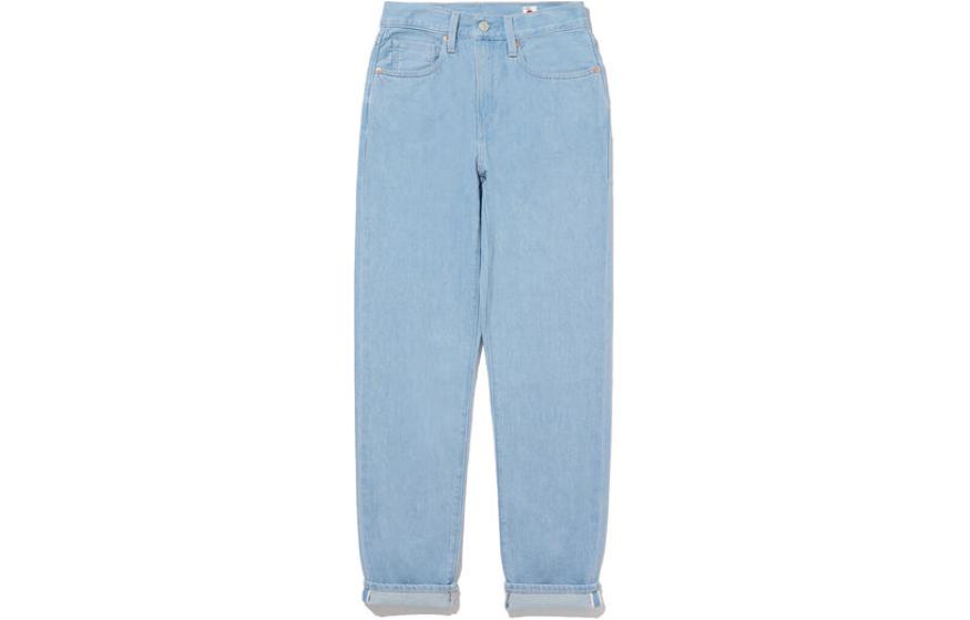 (Women) Levi's Solid Light Blue High-Waisted Straight Jeans A5893-0003