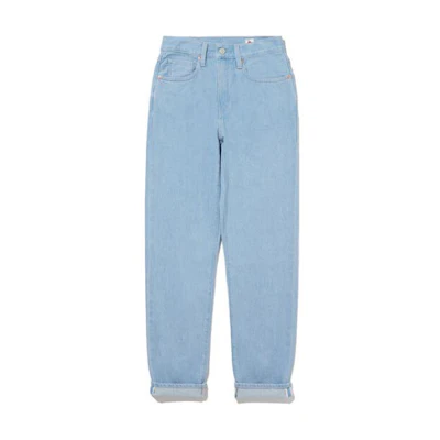 (Women) Levi's Solid Light Blue High-Waisted Straight Jeans A5893-0003