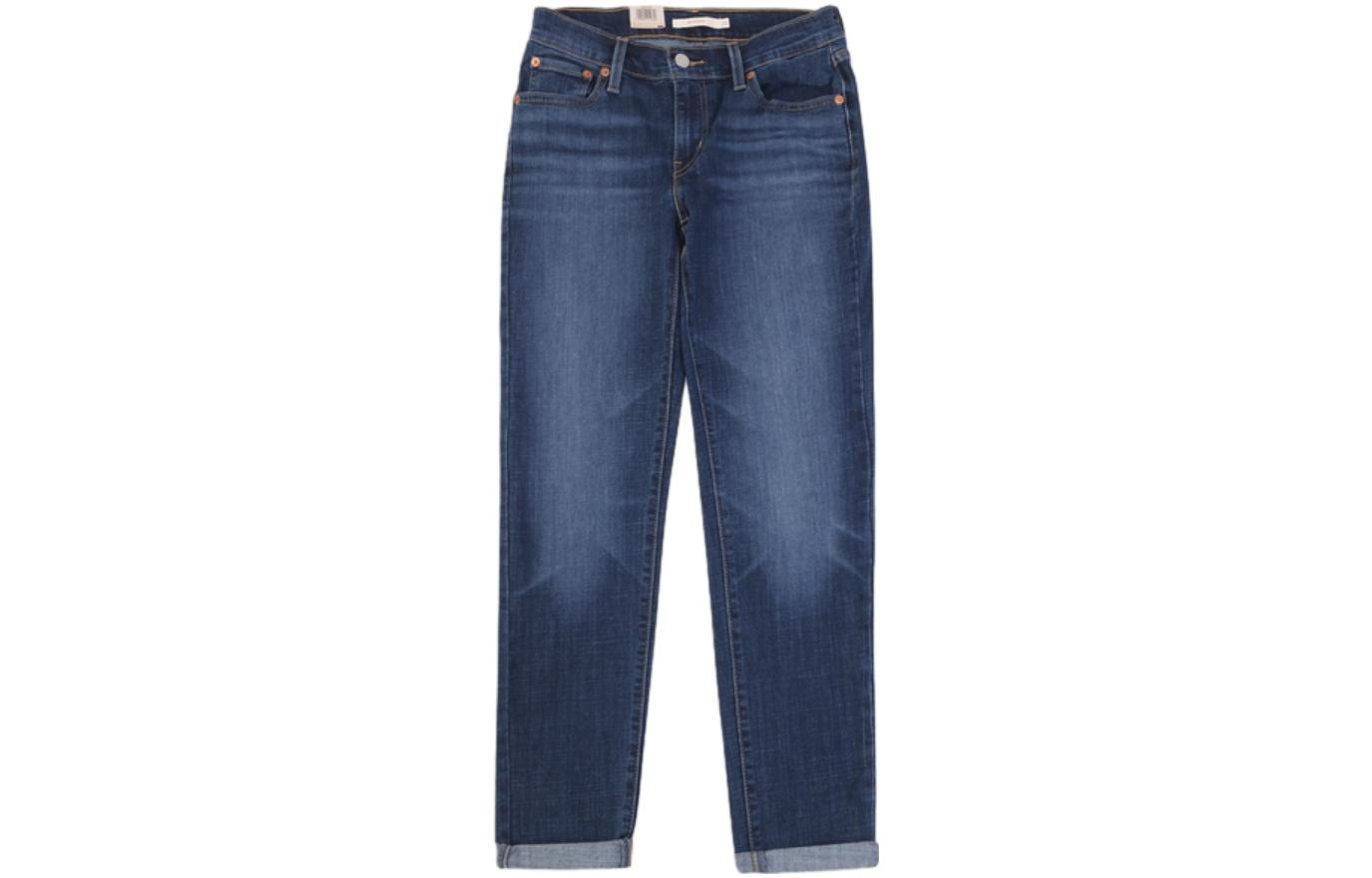 (Women) Levi's Straight-Leg Casual Jeans Denim Blue 0164 19887-0164-YS-ZB-服