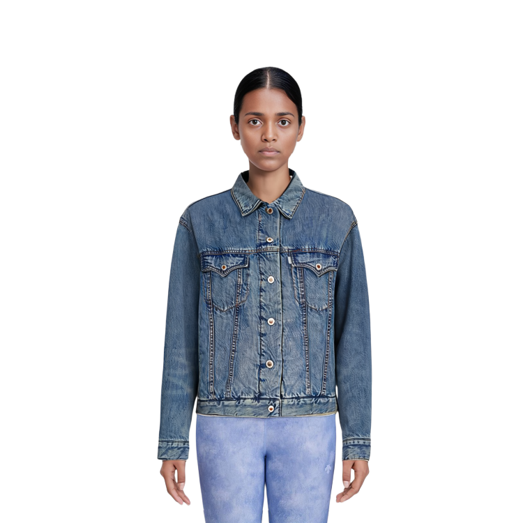 Cheap (W) 리바이스 오버핏 긴팔 데님 재킷 A7768-0000