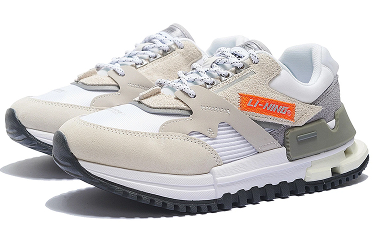 Shop (W) Li-Ning 001 Classic ''Grijs Oranje'' AZGS078-4