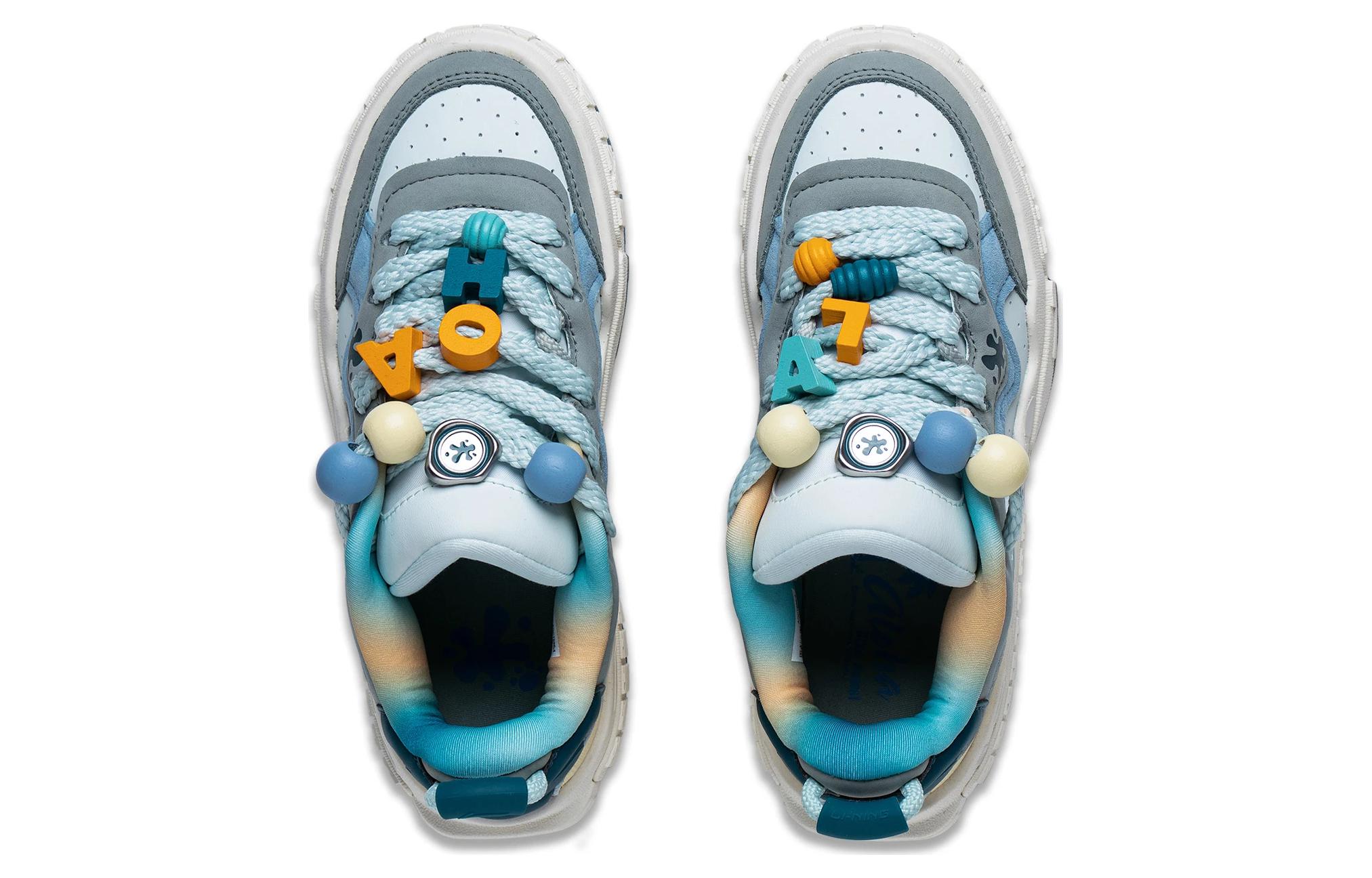 Lookbook (W) 리닝 001 언블록 x 디즈니 스케이트 슈즈 '블루 그레이 틸' AGCT096-4