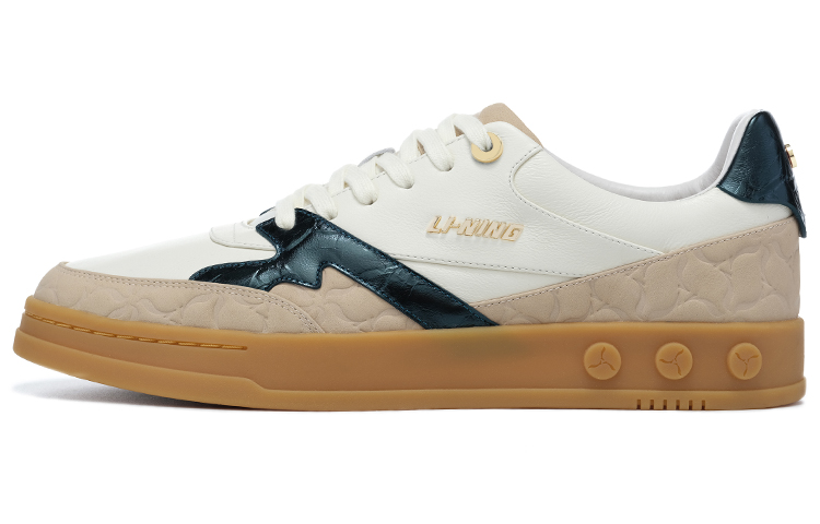 (Women) Li-Ning 1990 001 'Retro Color-Block White Brown Green' ALHT028-2