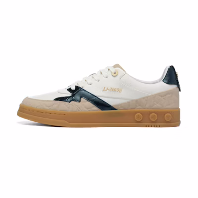 (W) Li-Ning 1990 001 'Retro Color-Block White Brown Green'