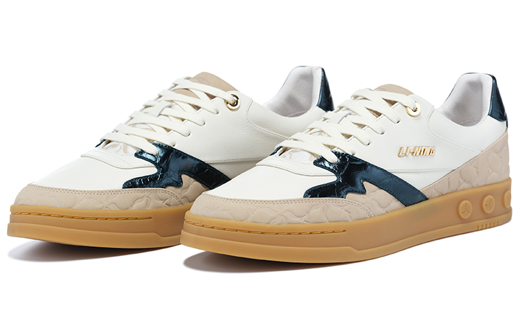 Order (W) 李寧1990 001 レトロカラーブロック 白茶緑 ALHT028-2