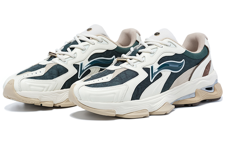 Order 李寧 1990 熔岩 防滑輕便 低筒 運動休閒鞋 女款 白綠