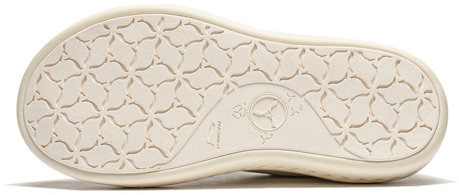 LI-NING 1990 迷鏈 舒適百搭 減震耐磨 低筒 板鞋 女款 米白色 Sizing LI-NING 1990 迷鏈 舒適百搭 減震耐磨 低筒 板鞋 女款 米白色