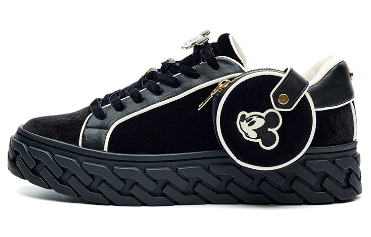 (Women) Li-Ning 1990 'Mickey Mouse Retro Chunky Low-Top Black' ALFR152-1