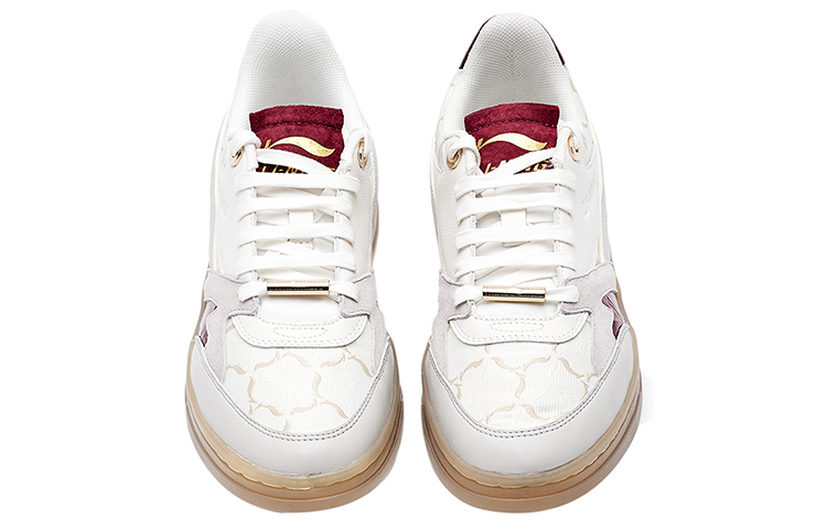 Lookbook (W) Li-Ning 1990 'Blanco Rojo Marrón Claro' ALFR124-4
