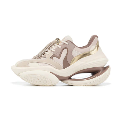 (W) Li-Ning 1990 Classic 'Lightweight Bouncy Low Top Tan'