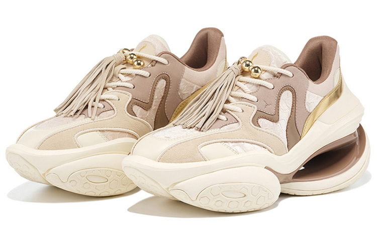 Order (W) Li-Ning 1990 Klasik 'Ringan Kenyal Low Top Tan' ALFT016-1