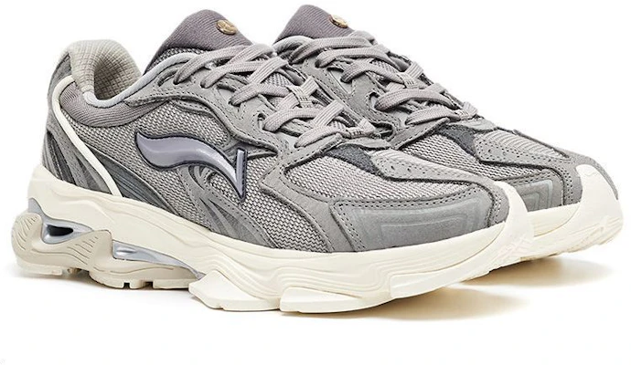 (W) Li-Ning 1990 Low ''Haze Grey Retro'' Sneakers Grijs Retro. ALFR144-2 Shop (W) Li-Ning 1990 Low ''Haze Grey Retro'' Sneakers Grijs Retro. ALFR144-2