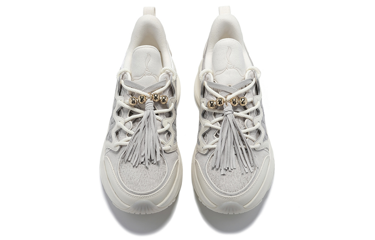 Lookbook (W) Li-Ning 1990 Low Top 'Retro Cream' Sepatu Retro Krem ALJS080-1