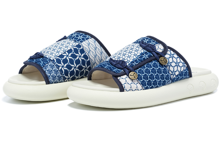 Order 李寧 1990 復古休閒 運動拖鞋 女款 深鳶尾藍