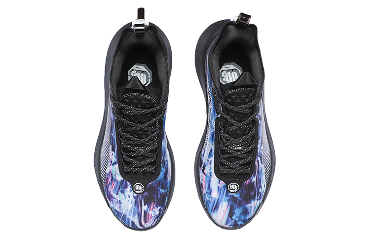 Shop LiNing李寧 BD5 街頭風 反光低筒籃球鞋 女款 黑藍