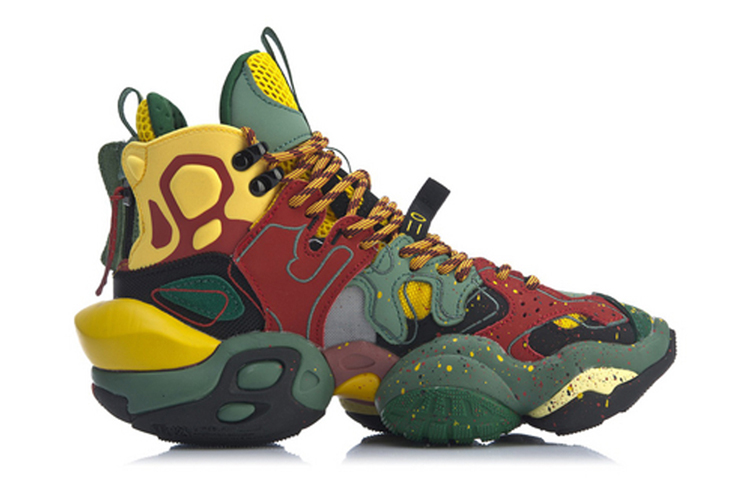 Order 中國李寧 ACE 高筒 復古籃球鞋 女款 綠黃