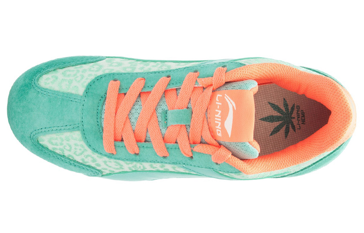 Lookbook (W) Li-Ning 3KM Light Low ''Grün Orange'' Sneakers ALCK078-2