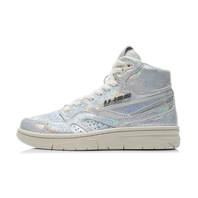 (W) Li-Ning 937 Deluxe Hi 'Silver Retro Basketball'