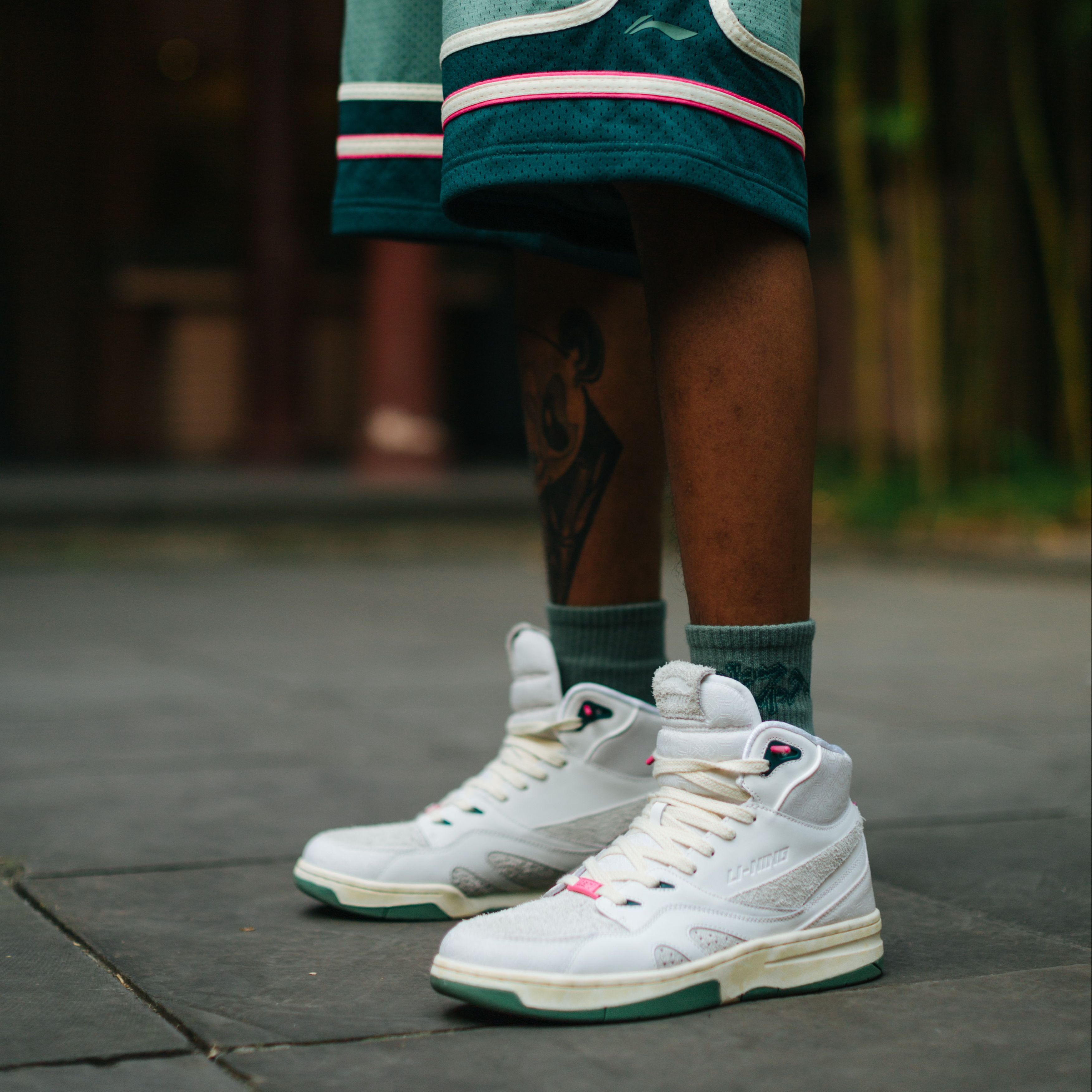 Purchase (W) Li-Ning 937 Deluxe Hi x 1807 'Blanco Verde' AGBQ136-1