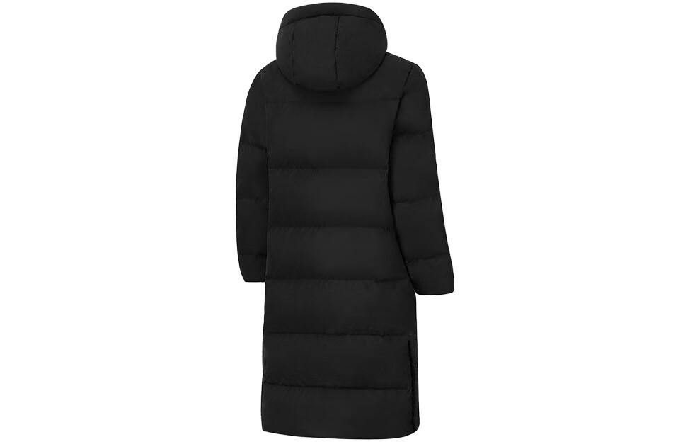 Lookbook (W) 李寧長款連帽羽絨外套 黑色純色 AYMT200-1