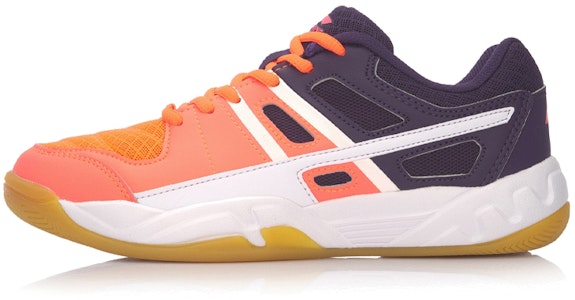 LiNing 李寧 進擊 抗磨損防滑羽球鞋 女款 橙白紫 Buy LiNing 李寧 進擊 抗磨損防滑羽球鞋 女款 橙白紫