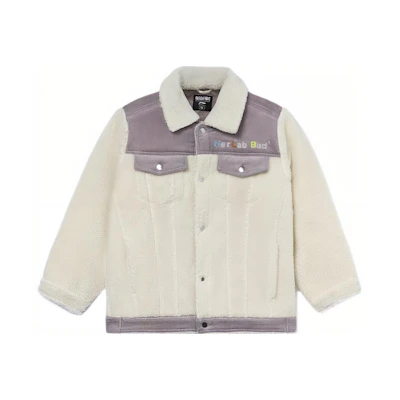 (Women) Li-Ning BADFIVE Patchwork Logo Embroidered Loose Sports Jacket Women Off-White AFDR718-1