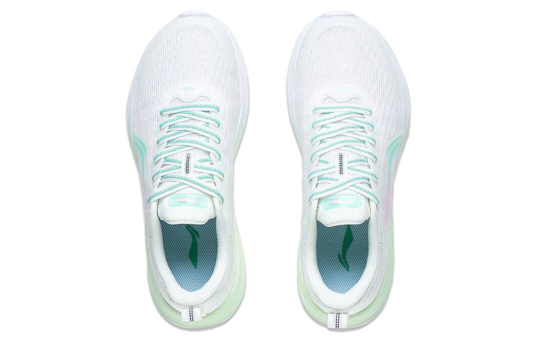 Shop (Women) Li-Ning Badminton Sport Shoes 'White Green' AFVT012-3