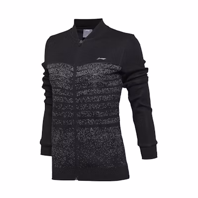 (Women) Li-Ning Badminton Zip-Up Jacket with Logo - Black AWDM282-2