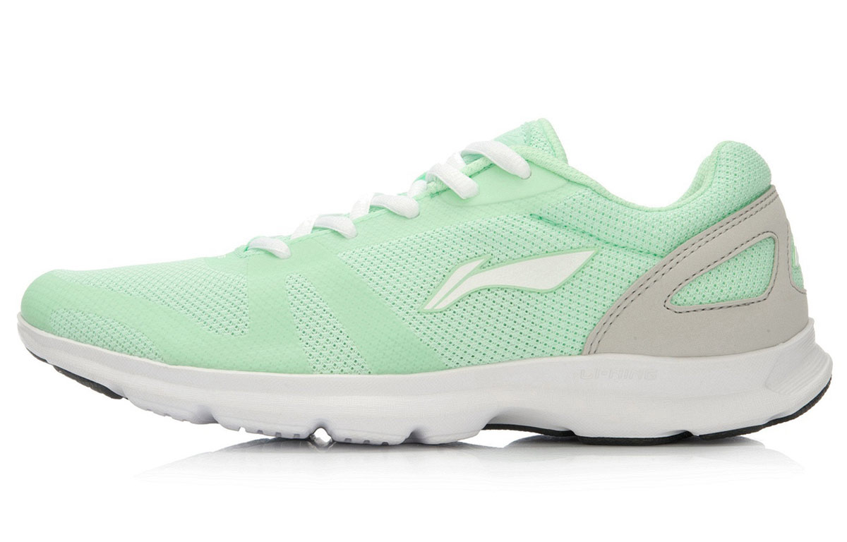 (Women) Li-Ning Breathable Low-Top Running Shoe 'Green White' ARBL048-2