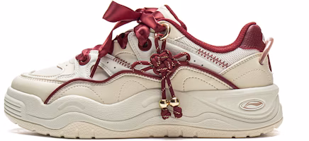 (Women) Li-Ning Butterfly Orchid CNY Limited Retro Platform Sneakers Women Grey/Red AGCW008-3 (Women) Li-Ning Butterfly Orchid CNY Limited Retro Platform Sneakers Women Grey/Red AGCW008-3