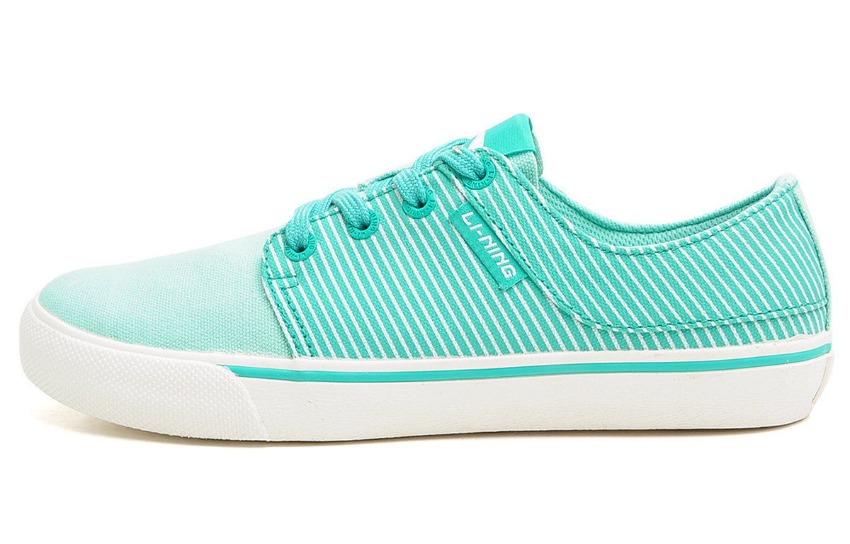 (Women) Li-Ning Canvas 'Navy Striped Green' ALAH038-2