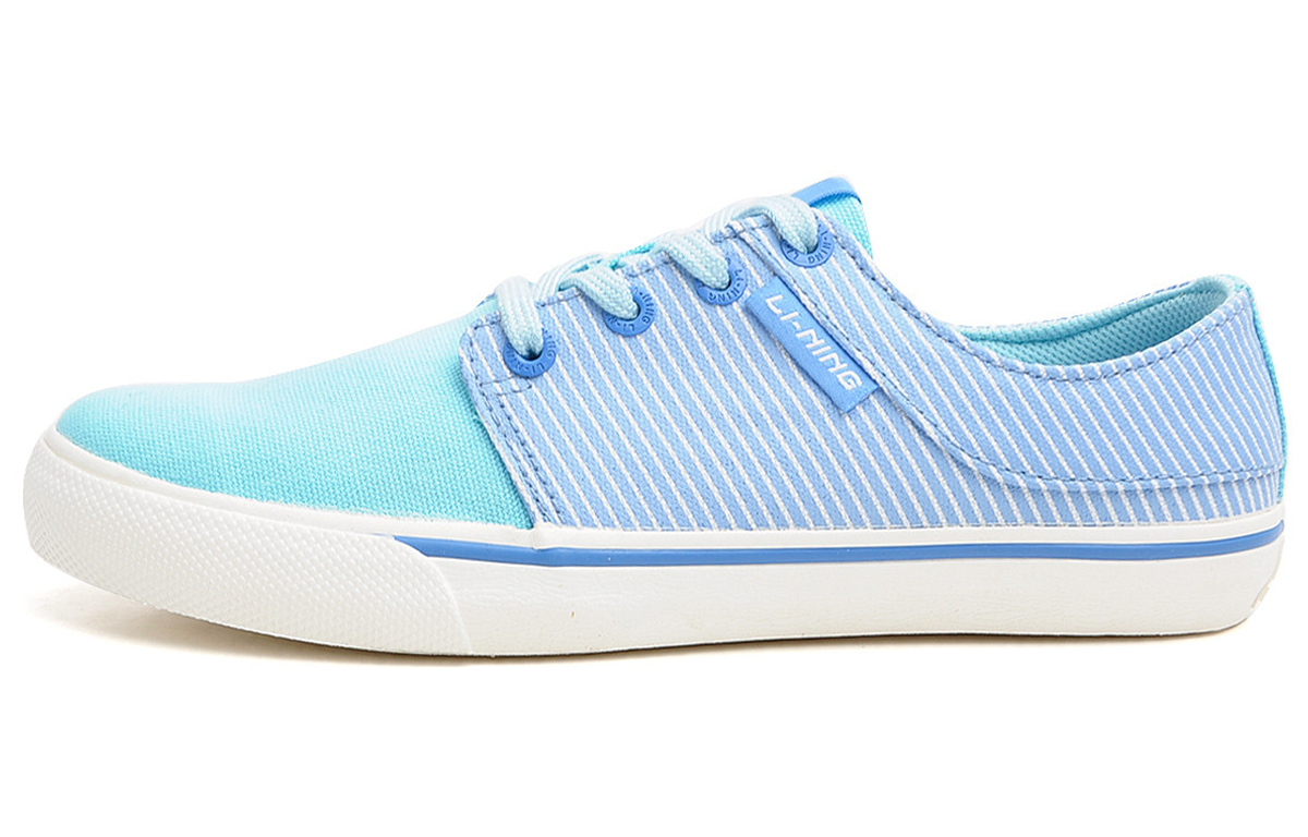 (Women) Li-Ning Canvas 'Navy Stripes Light Blue' ALAH038-1