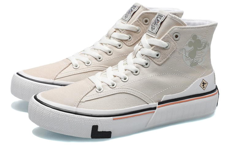 Lookbook (W) Kasut Li-Ning Canvas Hi 'Beige Putih' AECR008-2