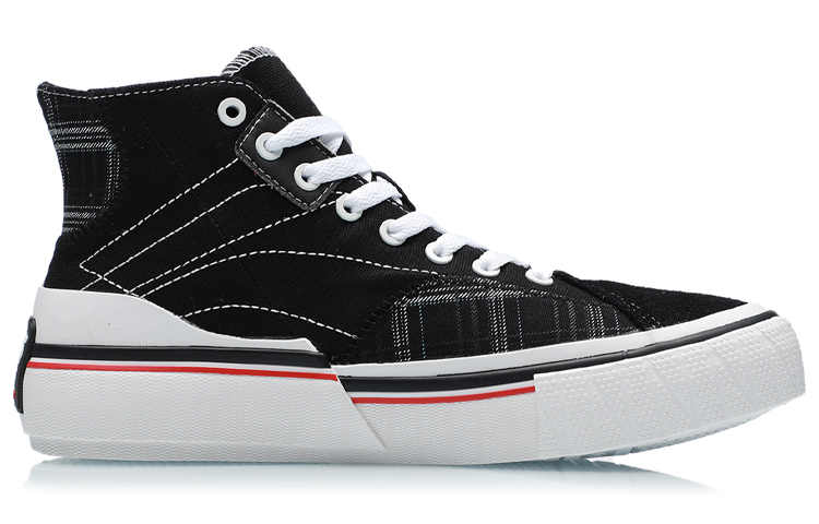 Order (W) Kasut Li-Ning Canvas Hi 'Hitam Putih Merah' AECR008-4