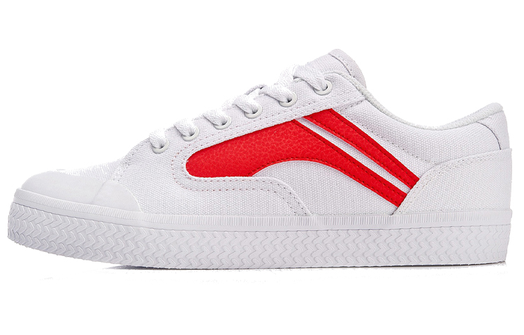 (Women) Li-Ning Canvas Sneakers 'White Red' AGCN204-15