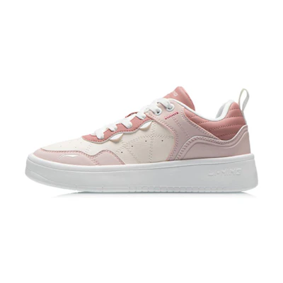 (W) Li-Ning Casual Lifestyle Skate Shoes 'Pink White'