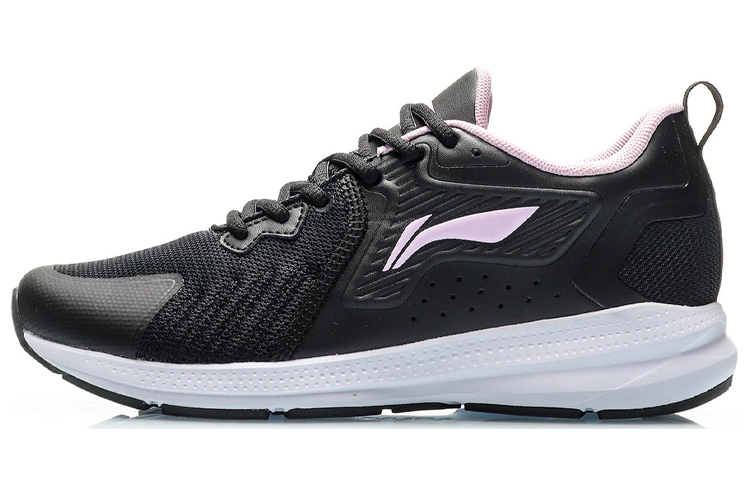 (Women) Li-Ning Casual Lightweight Low-Top Running Shoes 'Black Purple' ARBP114-1