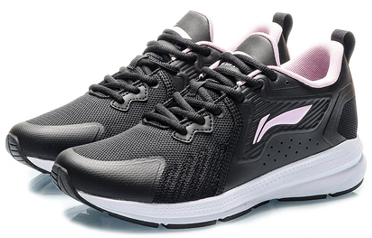 Lookbook (W) Li-Ning Casual Lage Sneakers Lichtgewicht Hardloopschoenen ''Zwart Paars'' ARBP114-1