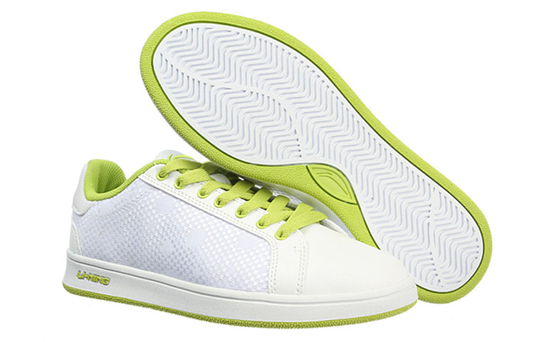 Shop (W) 李寧カジュアルロー「白緑」 ATCG012-1